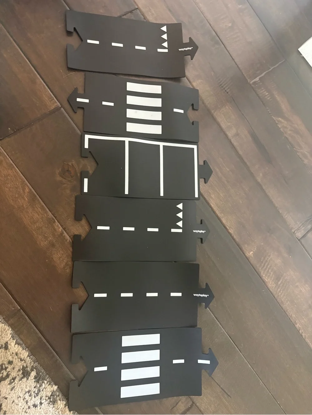 Way to Play Toy Road Track Pieces - Black and White Road Set